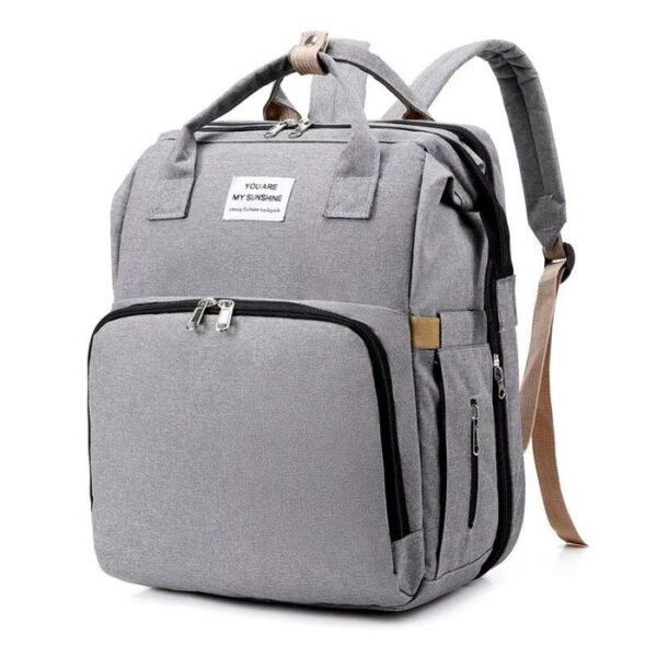 Mochila Pañalera Multifuncional Con Cama Plegable Para Bebé