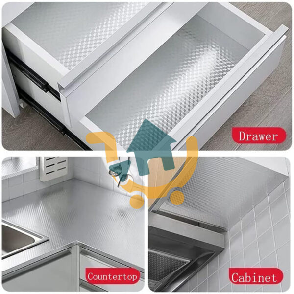 Papel Aluminio Autoadhesivo, Resistente al calor, lavable de 5 Mts x 60 cm - Image 2