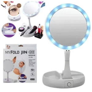 💡 Espejo LED con Aumento 10x – Belleza con Detalle